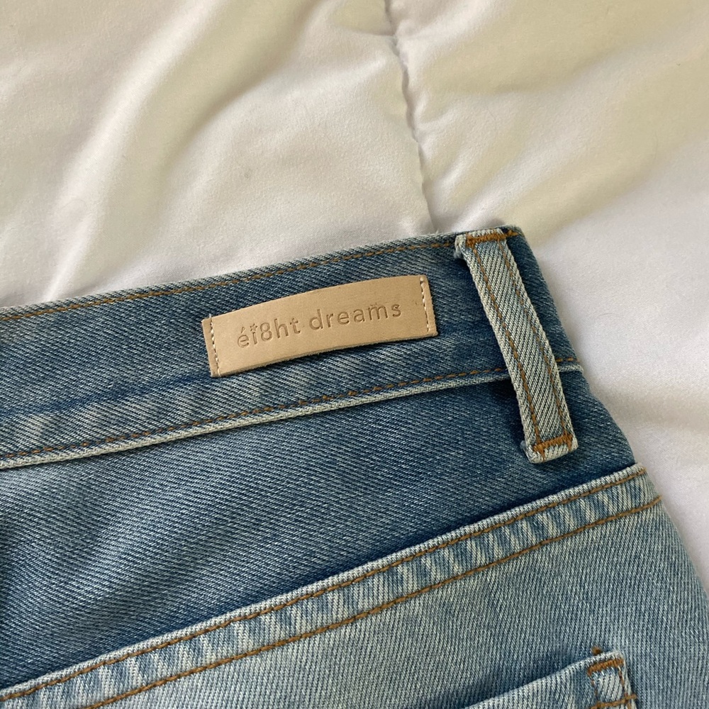 High Rise Patch Work Straight Jeans - image 4